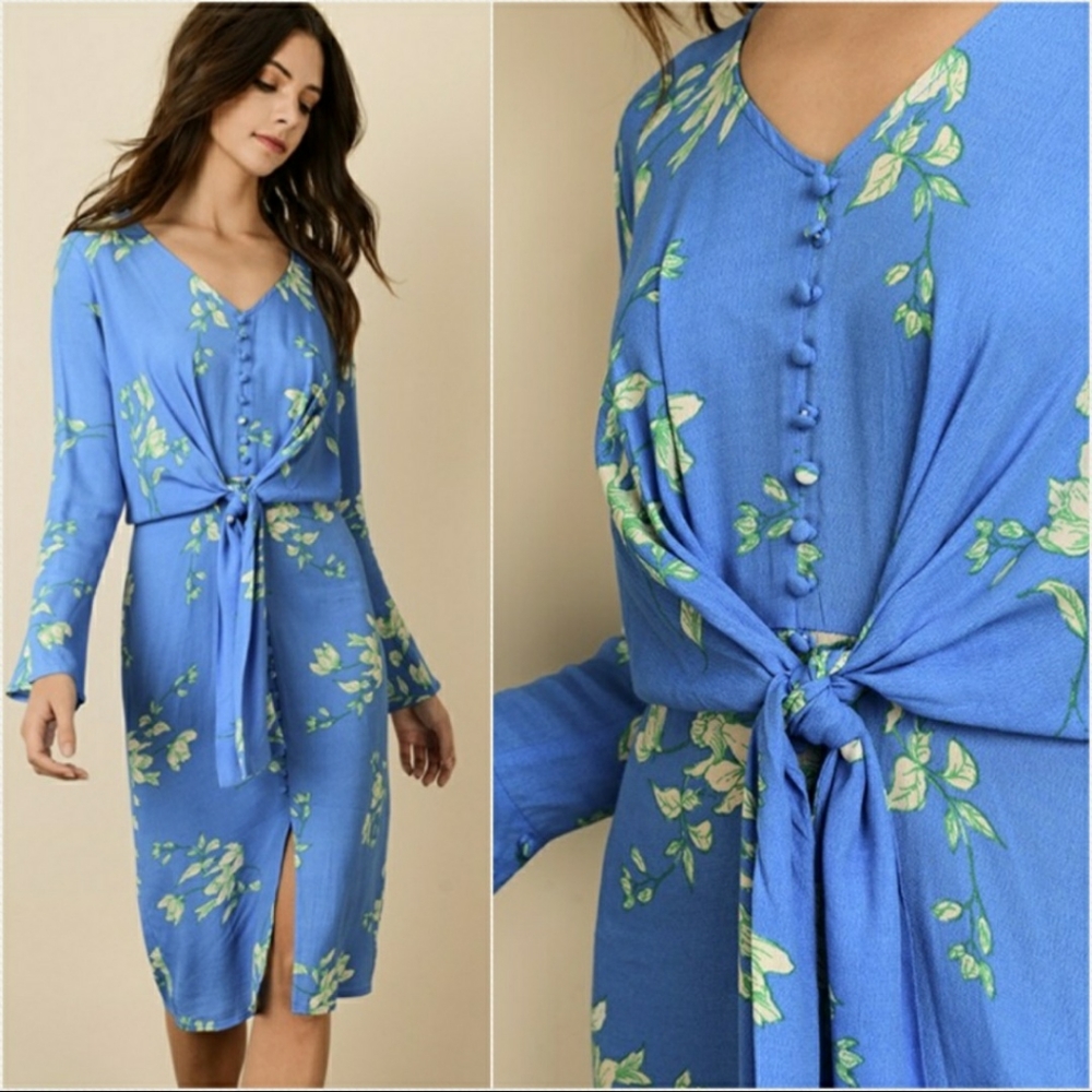 Blue floral dress - Picture 4 of 4